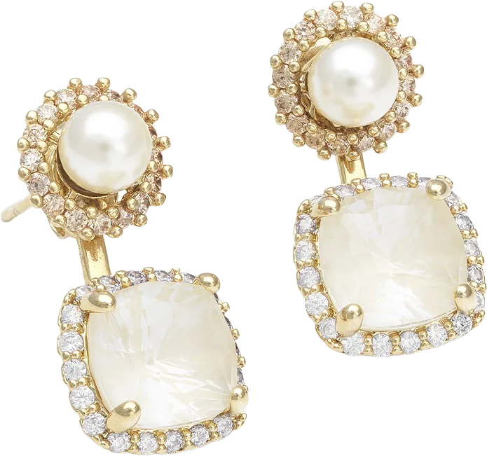 Colette Earrings - Milky Cream