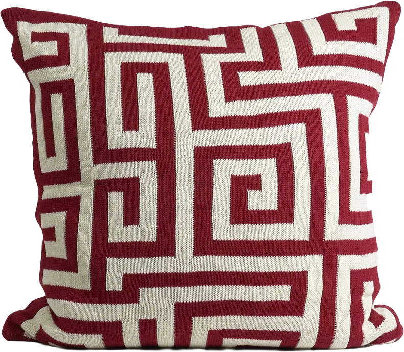 Kuddfodral 50x50 Knitted Dark Red