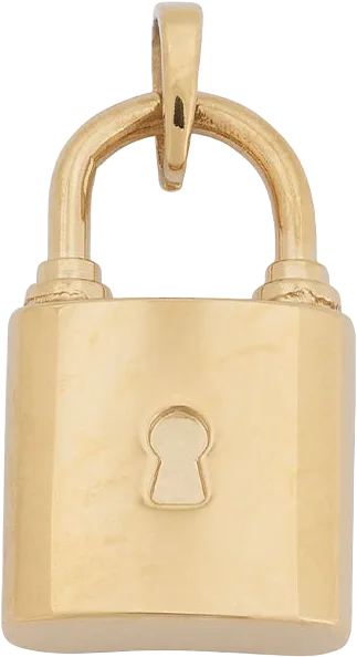 Padlock Charm Gold