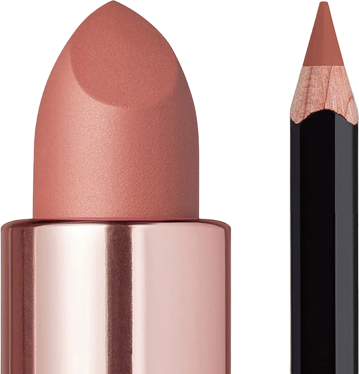 Velvet-Matte Lip Duo - Deep Taupe & Blush Brown