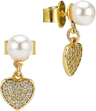 Earrings Pearl heart