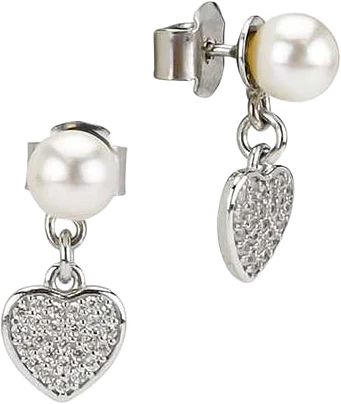 Earrings Pearl heart