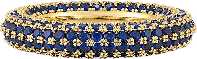 Pave Amalfi Ring - Blue Sapphire - Gold