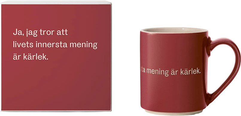 Astrid Lindgren Mugg - Ja, jag tror att livets innersta mening är kärlek