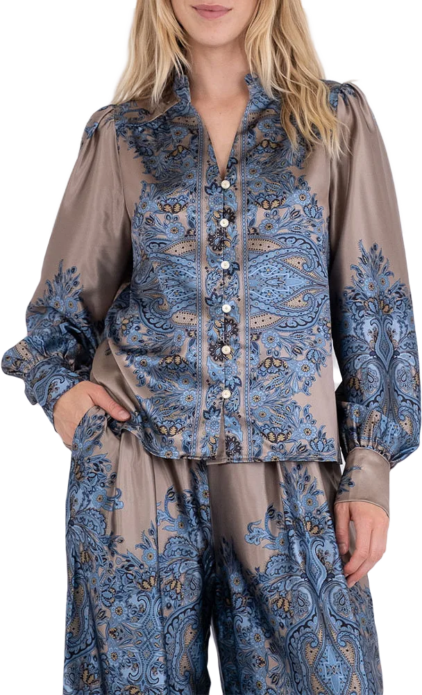 Massima Paisley Border Blouse