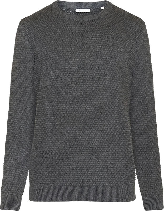 VAGN regular bubble knit crew neck - GOTS/Vegan