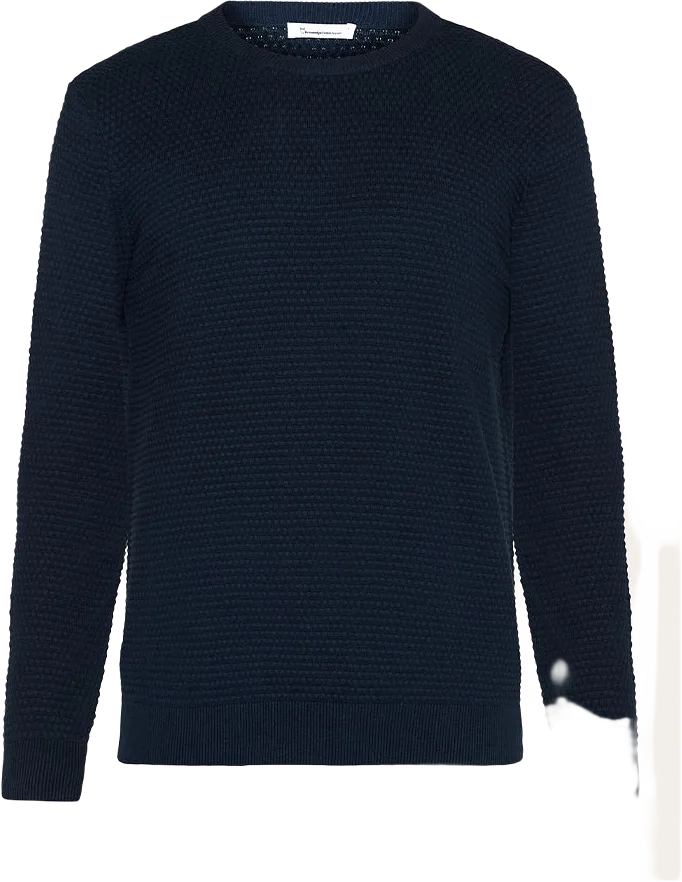 VAGN regular bubble knit crew neck - GOTS/Vegan