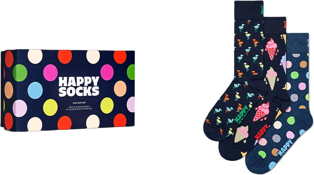 3-Pack Navy Socks Gift Set