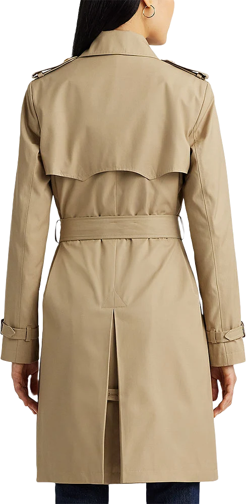 Double-Breasted Cotton-Blend Trench Coat