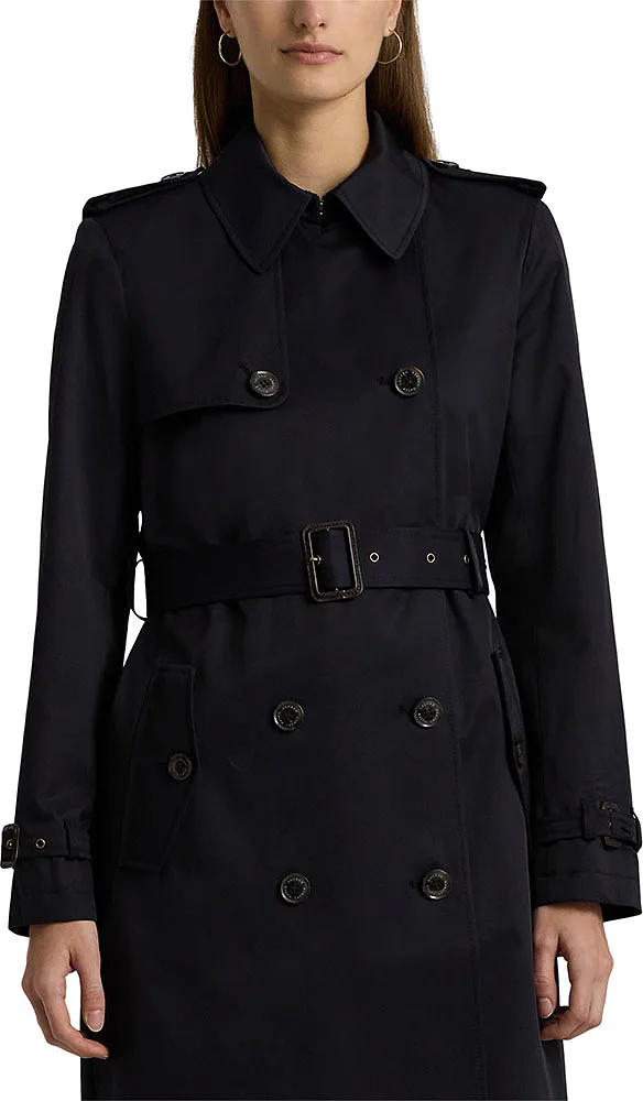 Double-Breasted Cotton-Blend Trench Coat