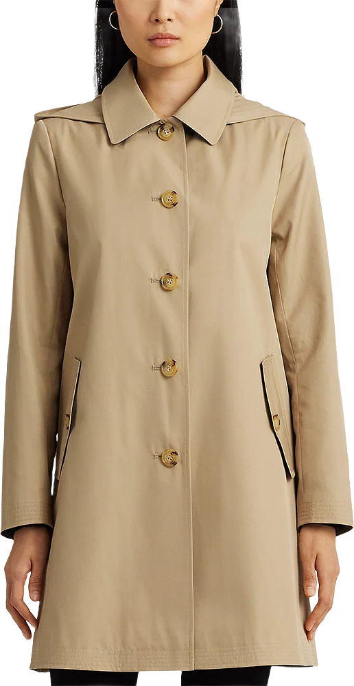 Hooded Cotton-Blend Balmacaan Coat