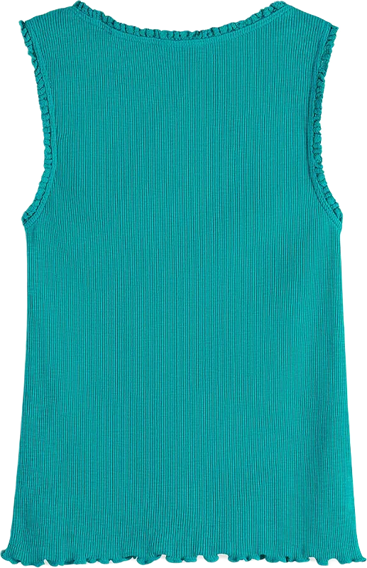 Fitted ribbed tank top