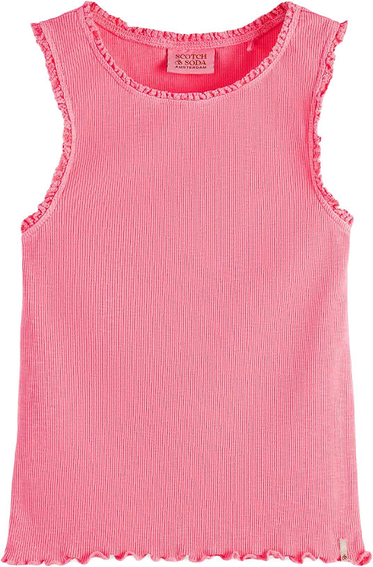 Fitted ribbed tank top