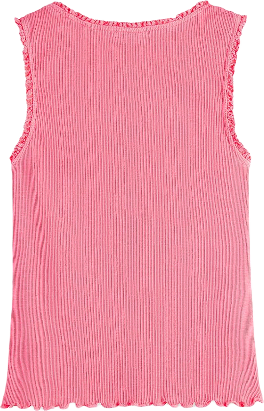 Fitted ribbed tank top