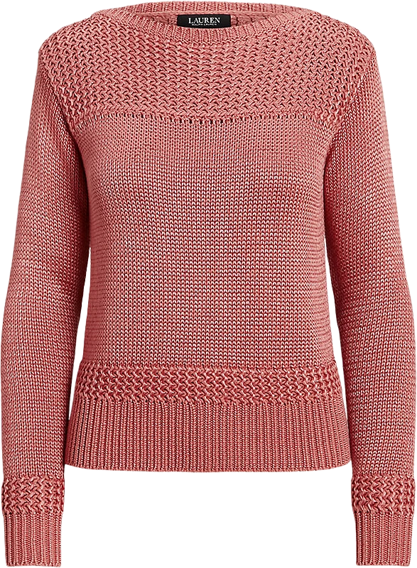 Cotton-Blend Boatneck Sweater