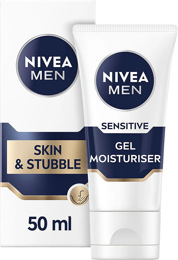 Ansiktskräm Sensitive Skin & Stubble Gel Moisturiser 50 ml NIVEA MEN