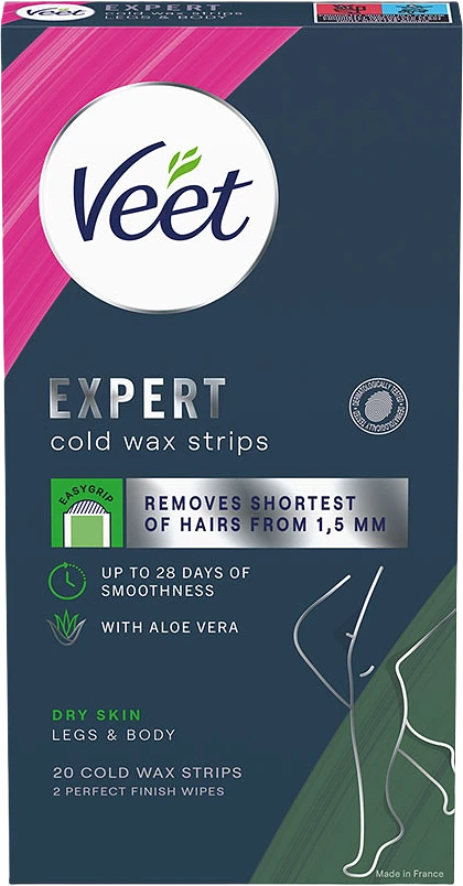 Expert Cold Wax Strips Legs & Body Dry Skin