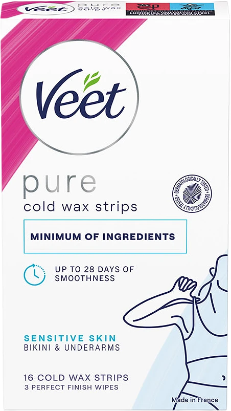 Pure Cold Wax Strips Bikini & Underarm Sensitive Skin