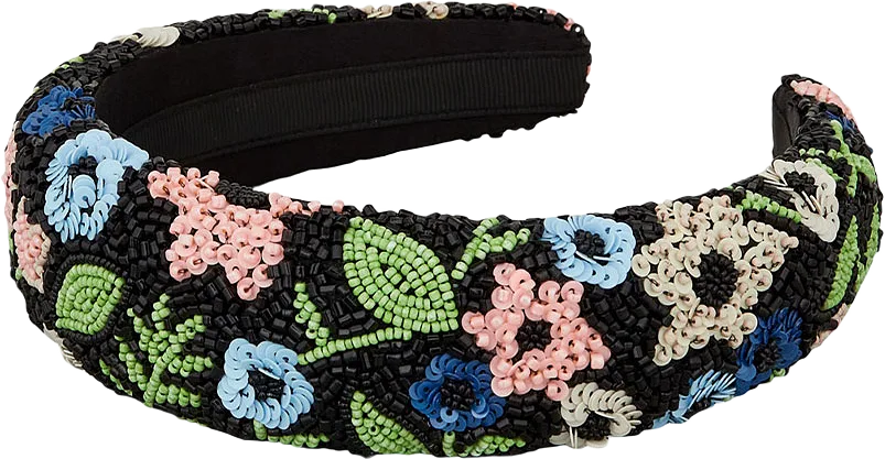 Anemona Wide Beaded Hairbrace