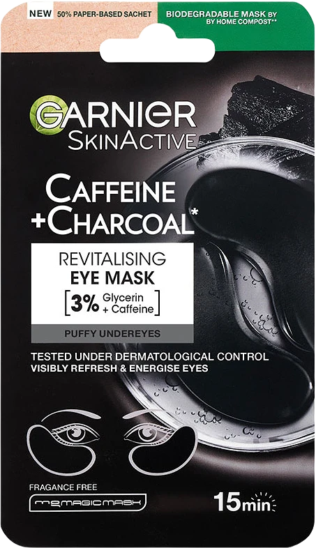 Skin Active Sheet Mask Caffeine + Charcoal