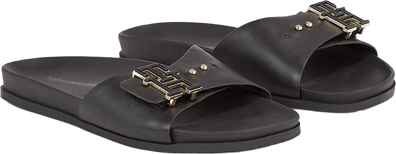 Th Hardware Leather Flat Sandal