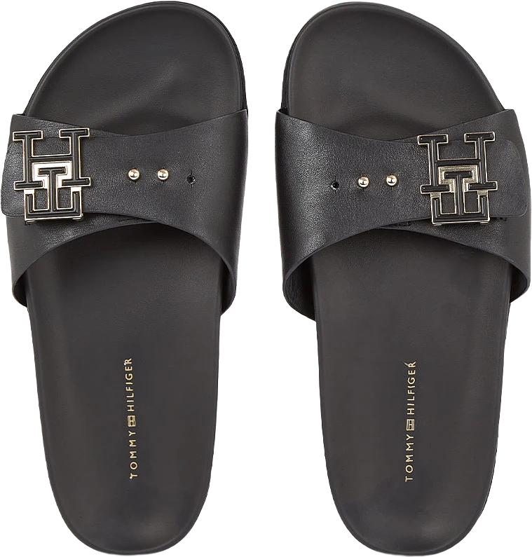 Th Hardware Leather Flat Sandal