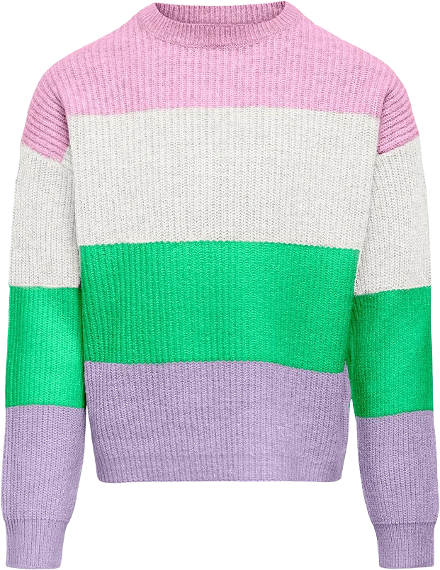 Stickad tröja KOGSANDY STRIPE PULLOVER