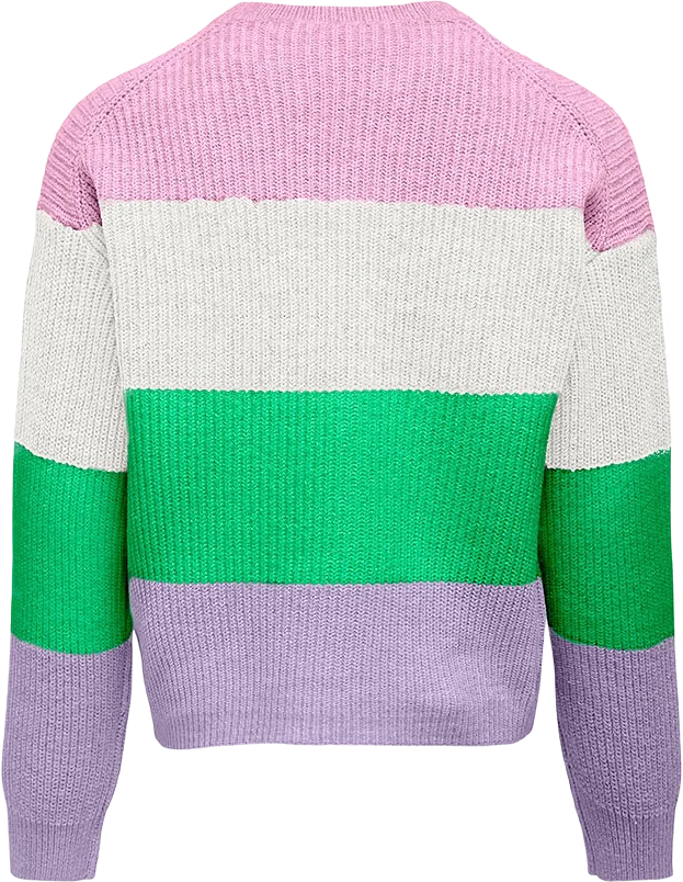 Stickad tröja KOGSANDY STRIPE PULLOVER