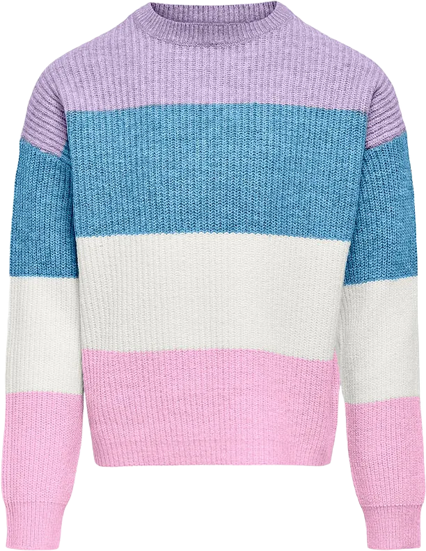 Stickad tröja KOGSANDY STRIPE PULLOVER