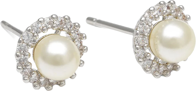 Colette pearl stud earrings - Ivory pearl