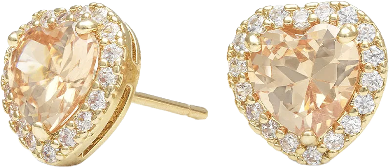 Delphine stud earrings - Light champagne