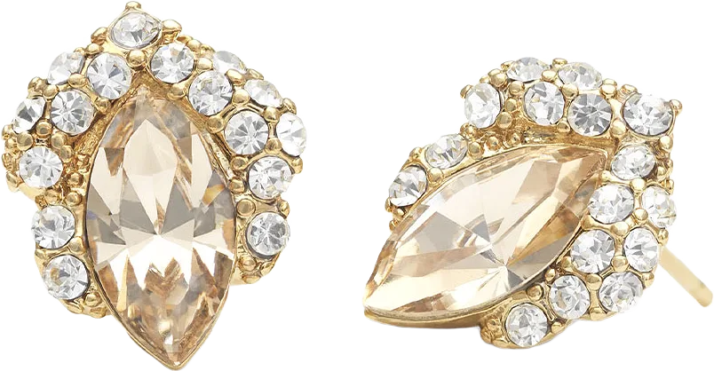 Petite Camille stud earrings - Golden shadow