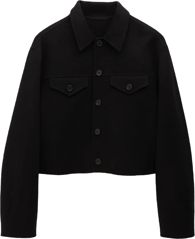 Short Wool Cashmere Jacket