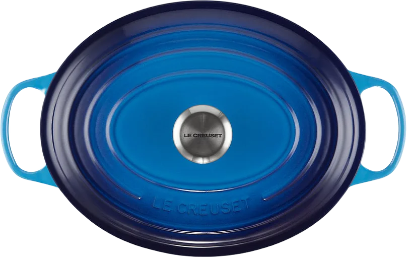 Oval gryta gjutjärn 31 cm Azure Blue