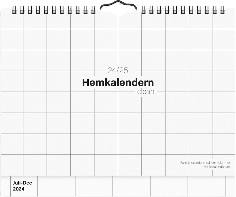 Väggkalender 24/25 Hemkalendern Clean