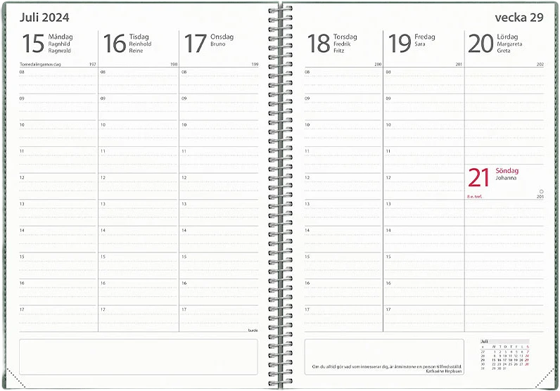 Kalender 24/25 Study A5 Twist grön