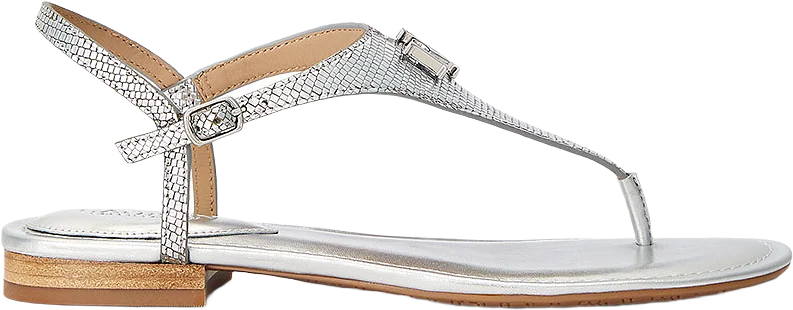 Ellington Lizard-Embossed Sandal