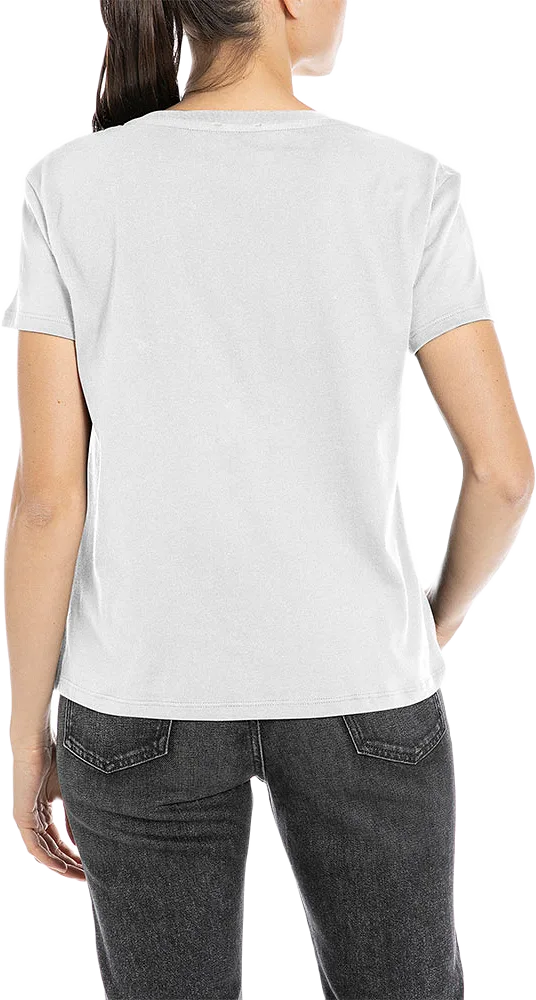 V-Neck T-Shirt with Print