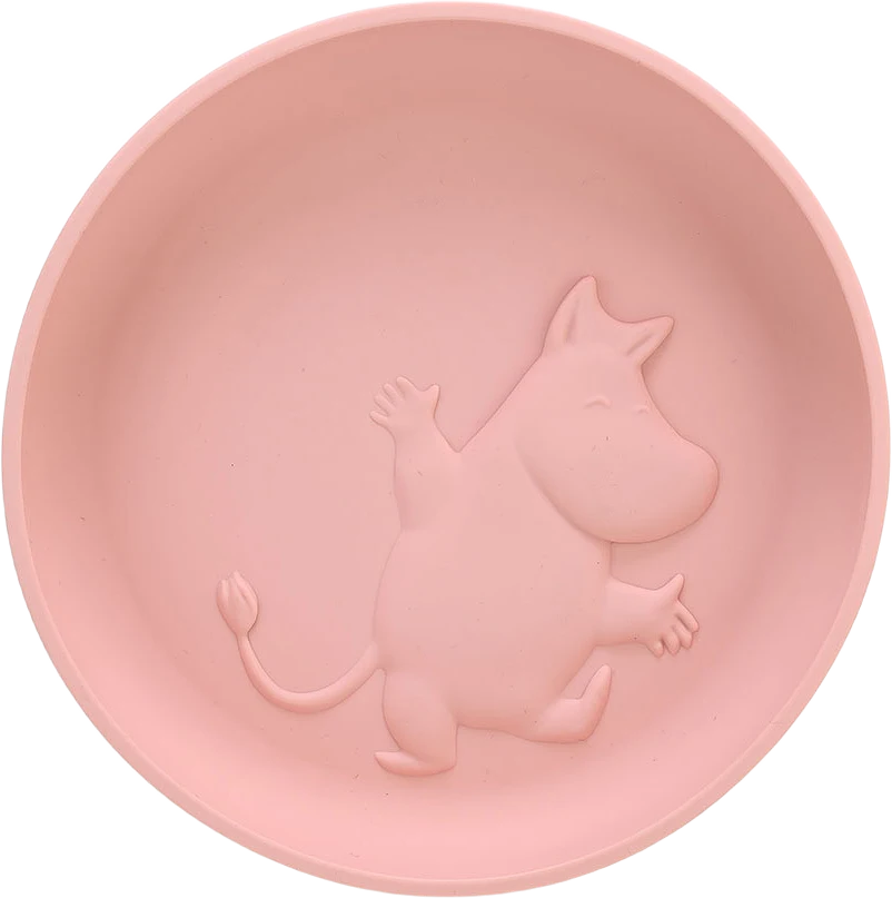 Mumin Silikon, Tallrik med Sugkopp, Lovely Pink