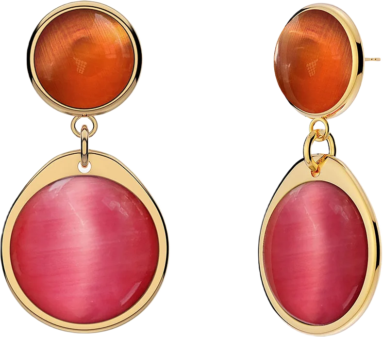 Summit Earrings L Pink Gold