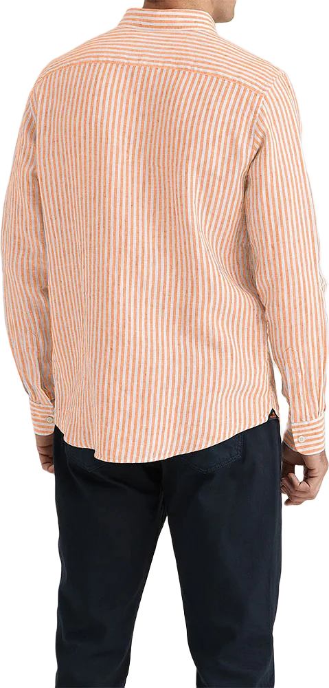 Douglas Linen Stripe Shirt-Classic Fit