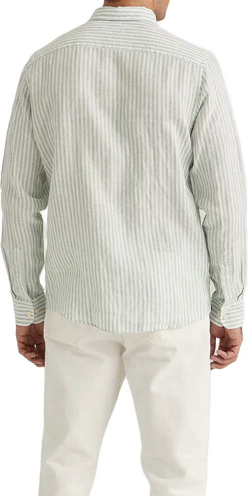 Douglas Linen Stripe Shirt-Classic Fit