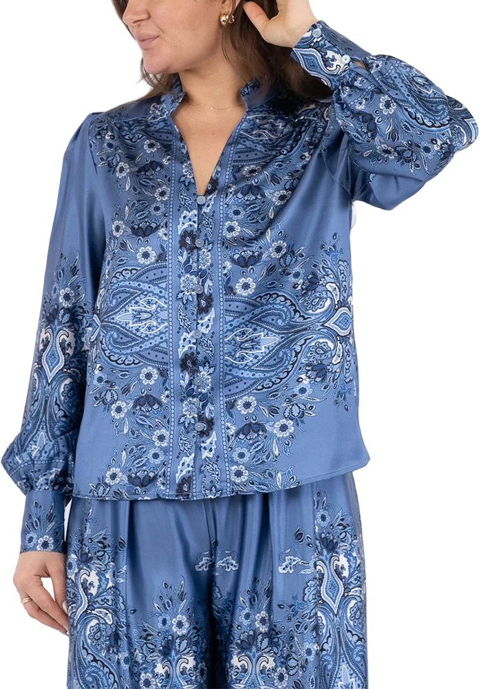 Massima Paisley Border Blouse