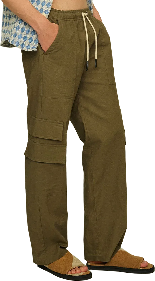 CARGO LINEN PANTS