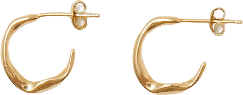 Molded Organic Hoop Earring S-Pair