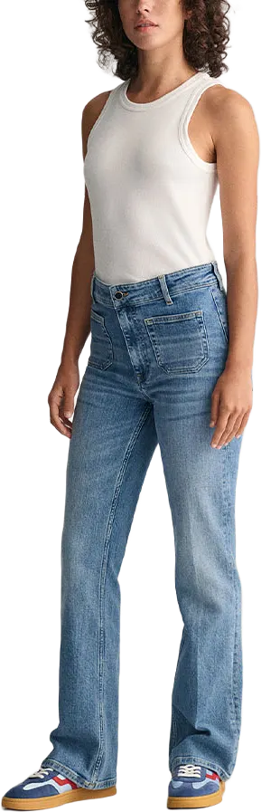 SLIM FLARE JEANS