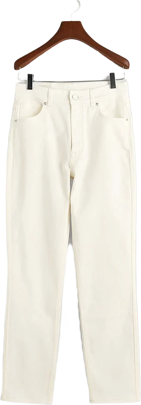 SLIM CROPPED WHITE JEANS