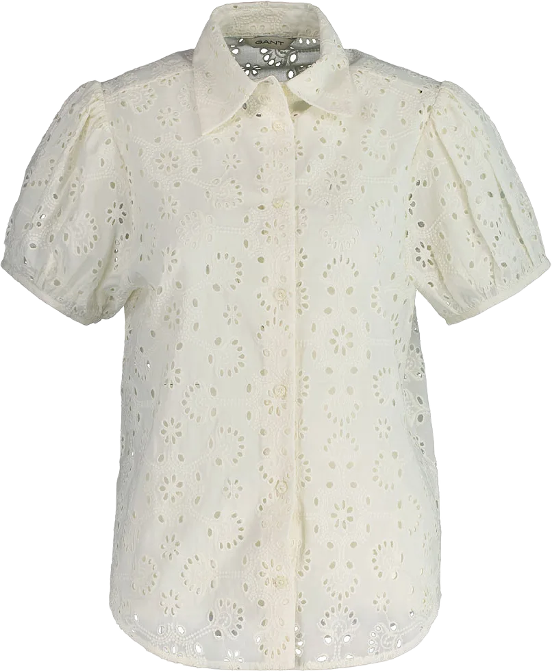 REG BRODERIE ANGLAISE SS SHIRT