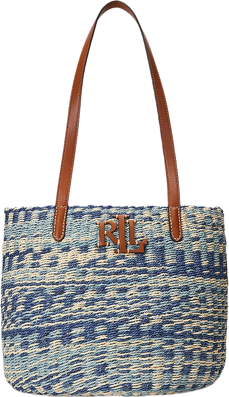 Striped Straw Medium Hartley Tote Bag