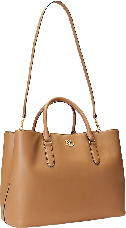 Smooth Leather Large Marcy Satchel